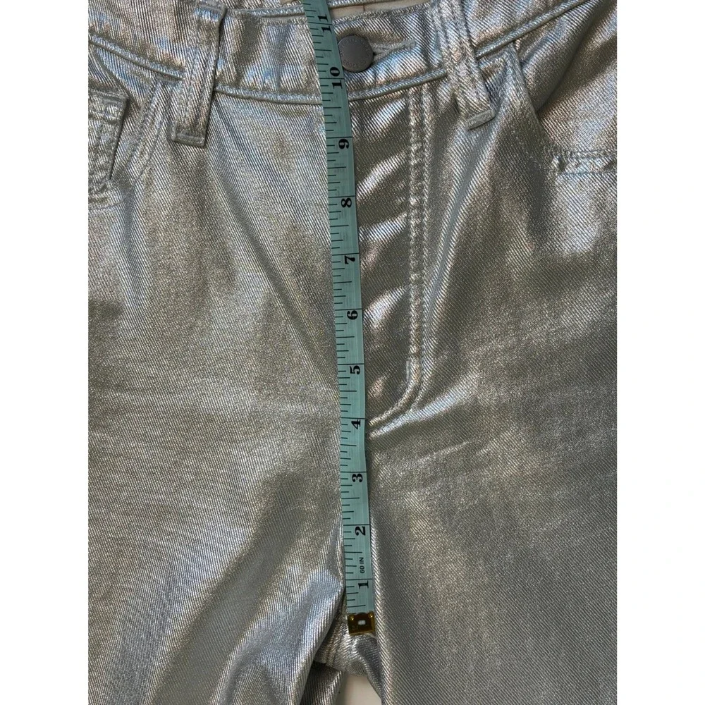 Silver Jeans Metallic 90s Baggy Womens Festival Futuristic Streetwear‎ Jeans 4 - Picture 7 of 8
